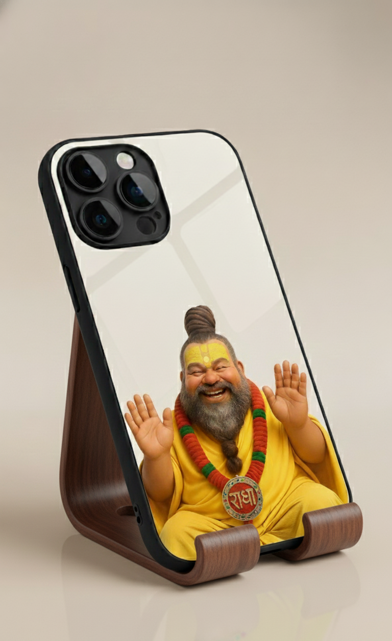 Premanand ji Maharaj "Blessing" Premium Tempered Glass Phone Case